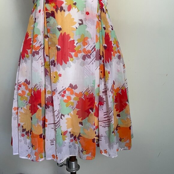 Multicolor Floral Sleeveless Dress - Picture 12 of 13